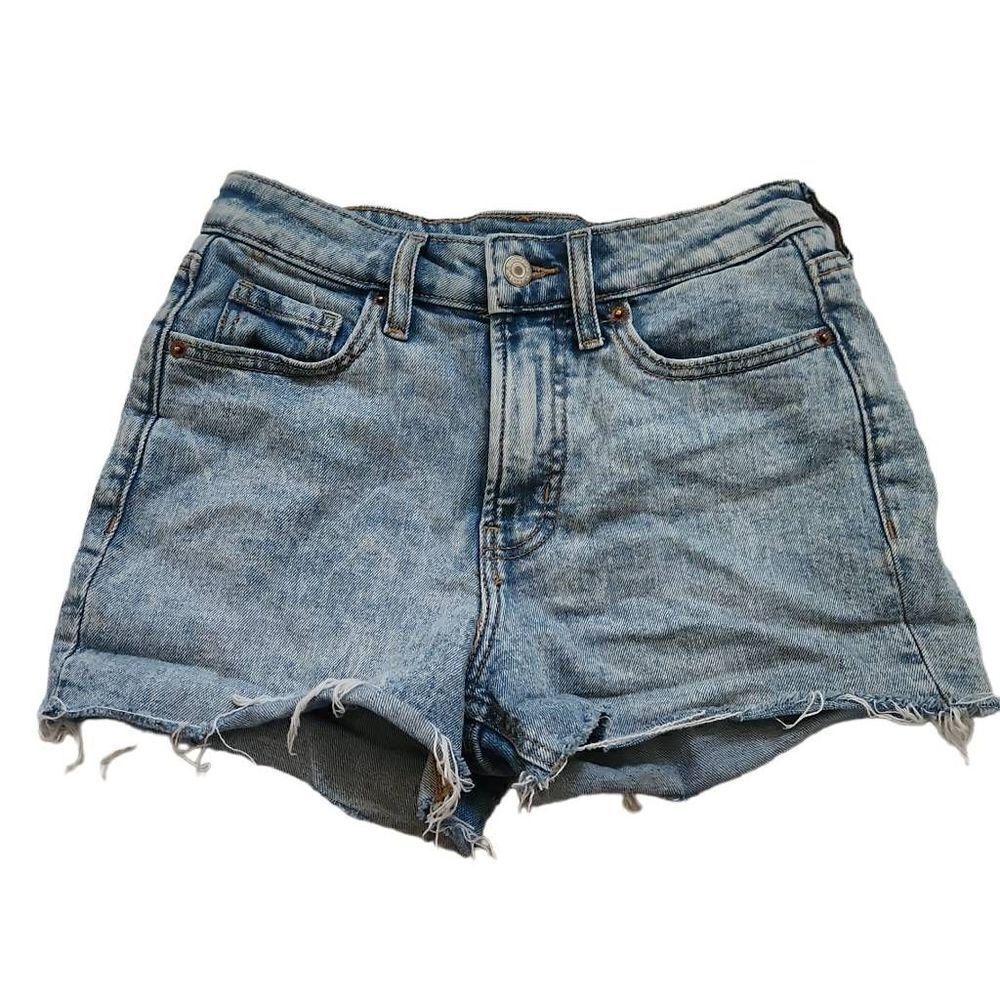 Old Navy Ladies Size 2 Blue Denim High-Rise O.G. Straight Shorts